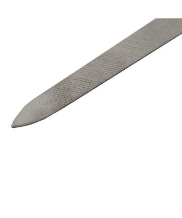 Yeshan Stainless Steel Triple-cut Long Nail File with Nail Cleaner Tip 5.5 Inch Pack of 2 - Professional Nail Care Tool - Buy Online on GoSupps.com