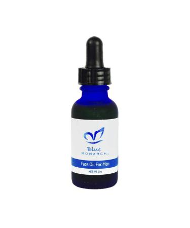 Blue Monarch Skincare Hydrating Face Oil for Men - Natural Face Oil Serum For All Skin Types - Includes Argan Oil Jojoba Oil Pistachio Oil and Natural SPF (1 oz)