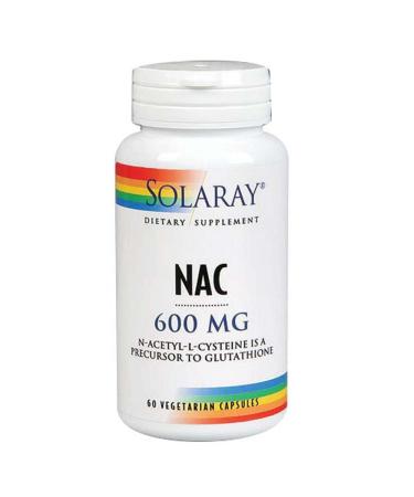 SOLARAY NAC N-Acetyl-L-Cysteine Supplement 600 mg 60 Count