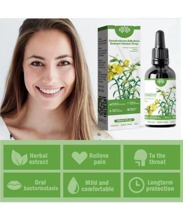 GMVVAC Dendrobium Mullein Extract Powerful Lung Support and Cleaning Herbal Essence for Lung Health Herbal Drops for Fresh Breath - Buy Online on GoSupps.com