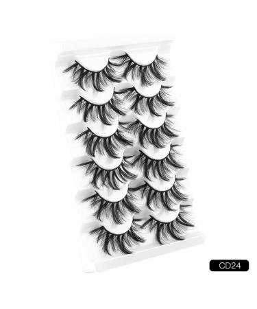 Buy Mink Lashes - Wispy Cat Eye False Eyelashes | 8D Volume Natural Look 6 Pairs Long-lasting & Ultra-light - Buy Online on GoSupps.com