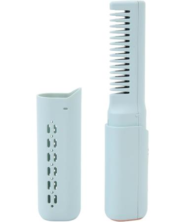 Rechargeable Mini Hair Straightener - Portable Straightening Brush with Adjustable Temperature Anti-Scald Type C Charging - Ideal for Home Use (Blue - Buy Online on GoSupps.com