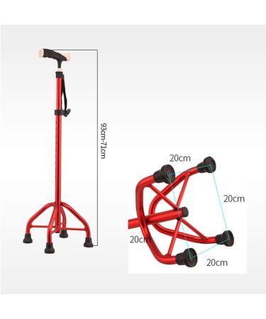 Adjustable Crutches Four-Legged Slip Stable Elderly Walking Canes Aluminum Alloy Lightweight Cane with Reinforcement Lock Walker Interesting Prosperous - Buy Online on GoSupps.com