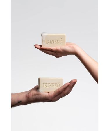 IKINEKO No3 Pure Olive Oil Soap Bar - Plant Based Natural Ingredients - For All Skin Types - Handmade - Daphne Scented - 125gr - Buy Online on GoSupps.com