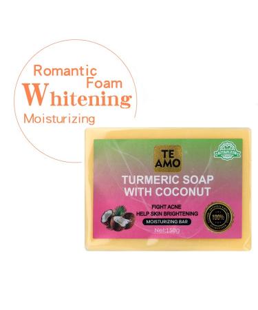 Te Amo Turmeric Soap with Coconut - Dark Spot Remover & Acne Fighting Moisturizing Bar - 5.2 oz - Buy Online on GoSupps.com