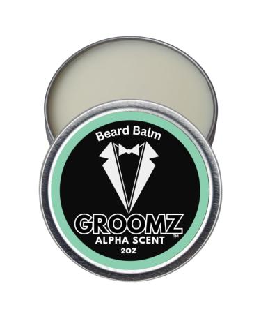 GROOMZ Beard Balm -Made in the USA with all natural ingredients - 2 oz (Alpha Scent)