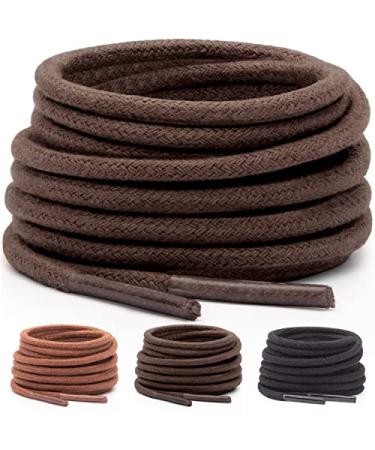 Miscly Shoe Laces for Dress Shoes - Round Oxford Shoelaces for Men - Multiple Lengths and Colors Avalible 30 (76 CM) Dark Brown