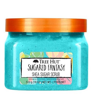 Tree Hut Sugared Fantasy Shea Sugar Scrub 18 Oz Ultra Hydrating and Exfoliating Scrub for Nourishing Essential Body Care