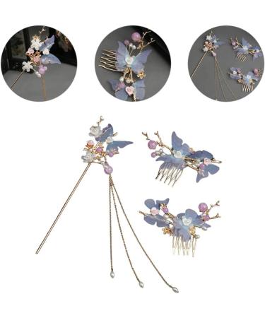 LALAFINA 1 Set Hair Comb Gold Hair Accessories Women Hair Accessories Hair Accessory for Women Antique Hair Sticks for Buns Vintage Hair Pin Hair Fork Alloy Girl Bride Chopsticks - Buy Online on GoSupps.com