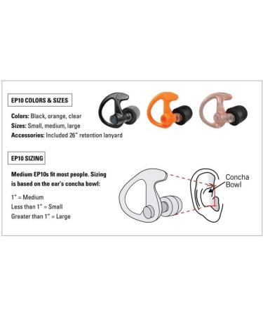 SureFire EP10 Sonic Defenders Ultra Max Earplugs (1 Pair) - Medium Black - Buy Online on GoSupps.com
