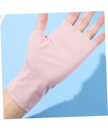 Healeved 4 Pairs Ice Silk Nail Gloves Sun Block Driving Gloves Outdoor Gloves Gel Gloves for Sun Protection for Women Nail Light Nail Art Supplies Miss Pink Sleeve Nylon - Buy Online on GoSupps.com