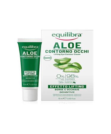 Equilibra Equilibra Visage Aloe eye contour lifting effect reduces puffiness and dark circles with hyaluronic acid of 3 molecular weights brown algae plant active ingredient caffeine vitamin E Aloe Vera 15 ml