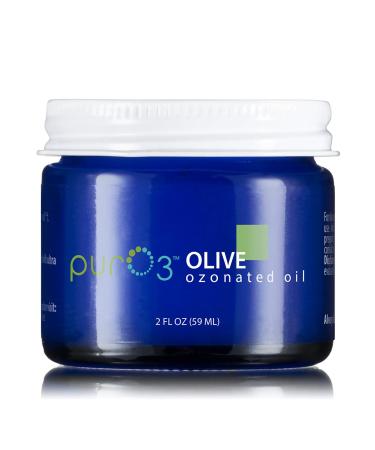PurO3 Ozonated Olive Oil - Fully Ozonated - Glass Jars 2 Oz 2 Fl Oz (Pack of 1)