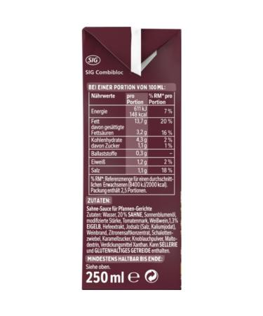 Thomy Les Sauces Pan Cream Sauce 250g - Buy 6 Pieces - Premium Creamy Sauce for International Shipping - Buy Online on GoSupps.com