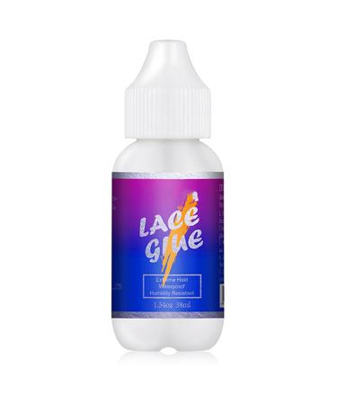 Wig Glue Lace Front Lace Wig Glue Strong Hold Invisible Adhesive Hair Glue For Wigs Waterproof Hair Extension Glue Hair Replacement Adhesive For Lace Hairpiece Wig Toupee 1.3oz (38 Ml)