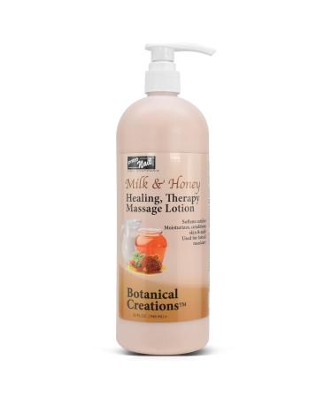 PRONAIL - Healing Therapy Massage Lotion - Professional Pedicure Body and Hot Oil Manicure Infused with Natural Oils Vitamins Panthenol and Amino Acids (Milk and Honey 32 Ounce)