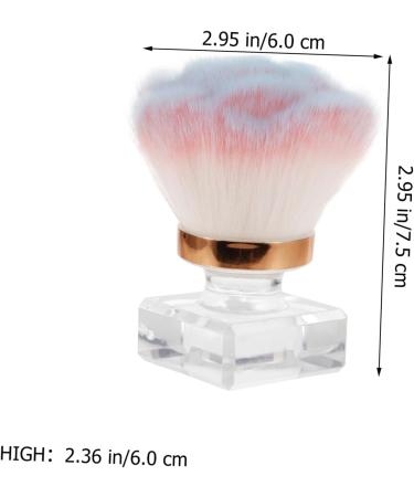POPETPOP Nail Brush Nail Art Brush Duster Blush Brush Nail Scrubber Nail with Handle Nail Cleaning Brush Nail Cleaner Brush Nail Dust Brush Mushroom Head Artificial Fiber Round 7.50X6.00X6.00CM Picture 3 - Buy Online on GoSupps.com