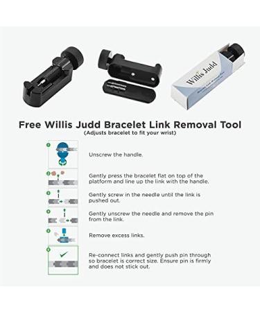 Willis Judd Mens Titanium Magnetic Bracelet | Link Adjusting Tool Included - Buy Online on GoSupps.com