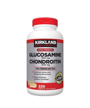 KIRKLAND Kirkland Signature Extra Strength Glucosamine 1500 mg/Chondroitin 1200 mg Sulfates 220 tablets