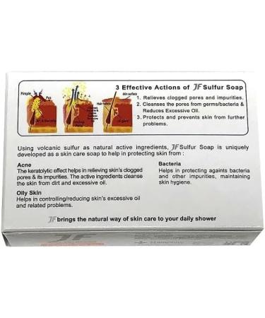  ALIBOOSTER JF Sulfur Soaps - Face & Body Care - Ideal for Oily & Acne-prone Skin - Purifying Cleanser 100g (Pack of 2) - Buy Online on GoSupps.com