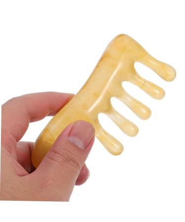 Tovinanna 2-in-1 Jade Resin Scalp Massager Comb - Wide Tooth Comb for Scalp Care & Relaxation - Buy Online on GoSupps.com