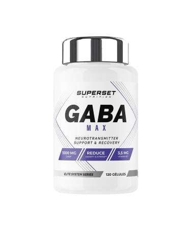 Superset Nutrition - Gaba Max (120 vegetable capsules) - Promotes restful sleep and helps improve muscle recovery - 1000mg GABA per capsule