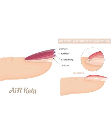 Shop Ain Katy Nagel Film Summer Flower Nail Wraps | 40 Ultra-Thin Self-Adhesive French Nail Foils - Buy Online on GoSupps.com