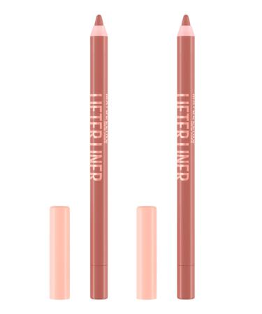 Maybelline Maybelline New York Lifter Liner Lip Pencil Hydrating Intense Color Satin Finish with Hyaluronic Acid and Jojoba Oil Shade 05 On it - 2 Pencils