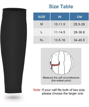 Buy Compression Socks 20-30mmHg | Calf Compression Sleeves for Varicose Veins Shin Splints & Recovery | Footless Design for Travel & Sports - Unisex Black Medium - Buy Online on GoSupps.com