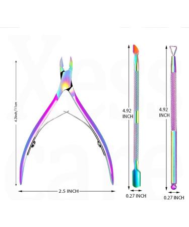 Cuticle Trimmer with Cuticle Pusher Cuticle Remover Cutter Nipper Scissor and Triangle Cuticle Nail Pusher Peeler Scraper Durable Dead Skin Clipper Manicure Pedicure Tools - Buy Online on GoSupps.com