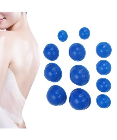 Cupping therapy set silicone cupping device blue silicone cupping cup health care for sore muscles for massage sets pain relief