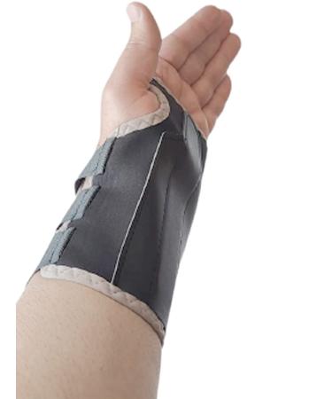 Hand Wrist Support Brace Splint for Carpal Tunnel Sprain Strain Arthritis Stabilizer (Black-Grey S-M (Left)) S-M (Left) Black-Grey