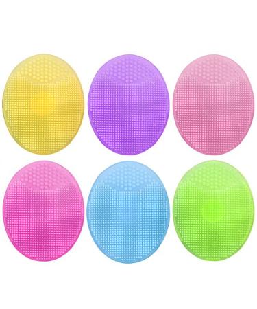 CHAW Silicone Face Scrubbers with a Suction Cup Manual Facial Cleansing Brush Pad Handheld Beauty Cleansing Brush for Deep Cleansing Gentle Exfoliating Skin Massage Green
