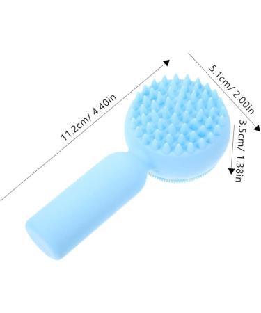 Healeved Face Pore Handheld Brush Facial Brush Silicone Bristles Face Cleaning 11.20X5.10X3.50CM Blue - Buy Online on GoSupps.com