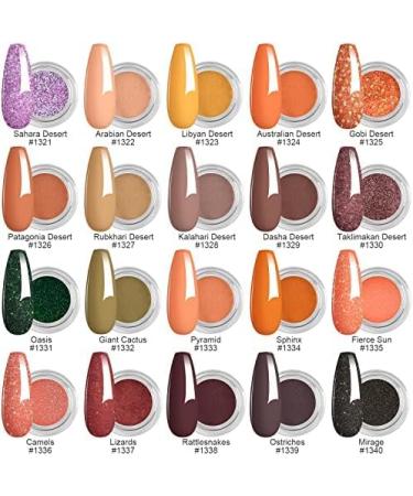 Aikker 27 Pcs Dip Powder Nail Kit - Autumn Orange Brown Glitter Purple Green Fall Colors | Christmas Dipping Powder Starter Set - Base Top Coat Activator | Manicure DIY AK40 - Buy Online on GoSupps.com