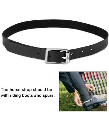 Pssopp Handmade Genuine Leather Horse Spur Strap - Equestrian Riding Accessories in Black - Buy Online on GoSupps.com