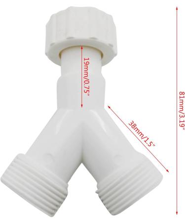 Y Splitter Connector Y Connector 3/4 Thread for Washing Machine & Dishwasher for Most Pipes Resistant Connector - Buy Online on GoSupps.com
