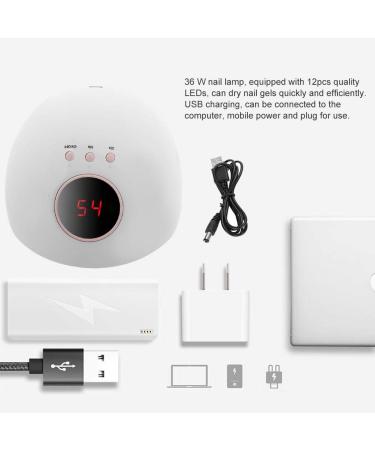 24W UV LED Nail Lamp - Professional Nail Dryer with Vibration Head 12 Lights & Large LCD Display for Salon Quality Manicures - International Shipping - Buy Online on GoSupps.com