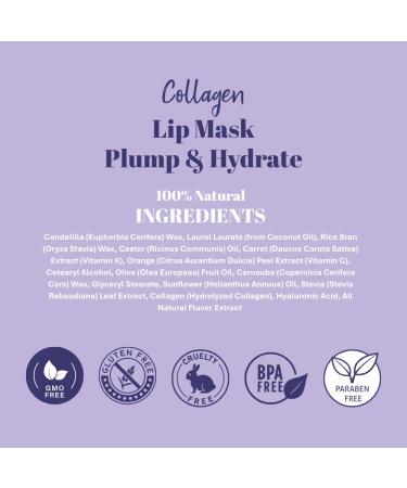 Collagen Lip Mask with Hyaluronic Acid Coconut Dream Lip Treatment for Dry Chapped Lips Plumping & Hydrating Overnight Lip Mask Natural Lip Care by Botanicals Made in USA Botanicals by W.D.D - Buy Online on GoSupps.com