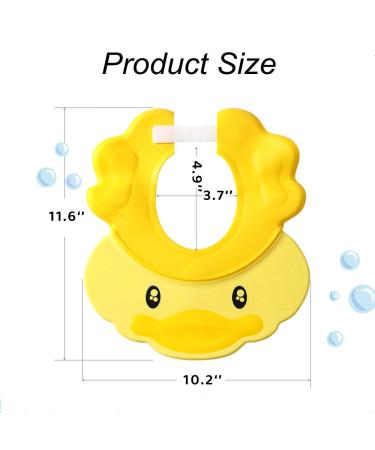 Adjustable Baby Shower Cap - Yellow Toddler Bath Visor for Eye and Ear Protection - Buy Online on GoSupps.com