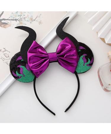 Mouse Deluxe Ears Headband Maleficent Halloween Headband For Halloween Cosplay Party Favor (2) - Buy Online on GoSupps.com