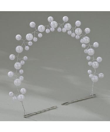 ISLHJDD Pearl Headband Bride Wedding Hair Vine Pearl Hair Accessories Bridal Hair Clip Bridal Headband Headpiece for Women and Girls - Buy Online on GoSupps.com