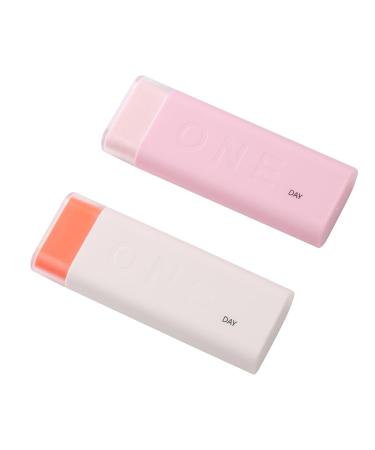 Tablet box Pill dose Pill dose Small for on the go pill box for vitamins medication pills good tightness maintaining medical properties.(White+powder)