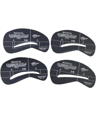 Ipetboom 24pcs 6 Sets Tools Eyebrow Molds Diy Eyebrow Kit Eyebrow Stencils Template Card Unibrow medium White - Buy Online on GoSupps.com