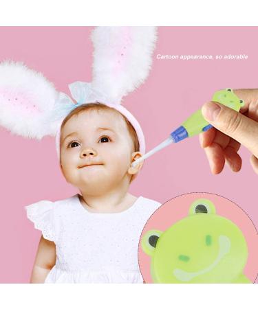 Cute Cartoon LED Flashlight Earpick Earwax Remover ABS Sanitary Flashlight Function for Baby Care (Green Style - Buy Online on GoSupps.com