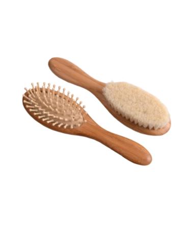 FOMIYES 1 Set Scalp Shampoo Baby Tool Set Bath Set Wood Hair Shower Comb Natural Wooden Hairbrush Baby Suit Baby Cleaning Tool Hair Brush for Baby Massage Brush Massager Bath Brush Newborn