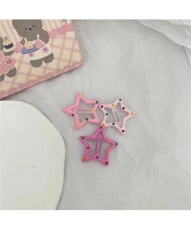 hgnxa 5 pairs Hair Clip Star Snap Clip For Girl Star Hair Clip For Kid Star Barrettes Bangs Clip Side Clip Star Hairpin Light pink - Buy Online on GoSupps.com