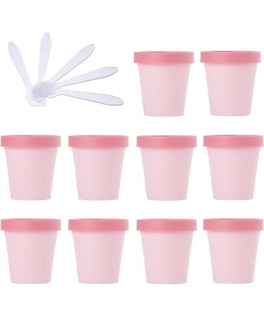 empty jars with lids cosmetic jar B0CL9LCNK610 PC 50ml Pink Mask Mixing Bowl Empty 50g Plastic Storage Jars with Inner Liner for Storage Body Hand Face Cream Lotion Gel 5X Spatula (Color : Geel Siz (