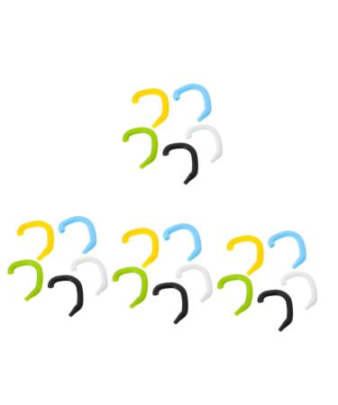 ABOOFAN 20 STK ear buckles ear iron cover mask rope sauce facial mask holder anti-ear handle ear protector for masks ears of silicone 5st pebbles