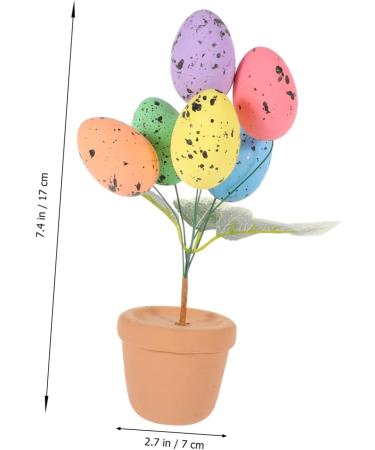 Alipis Easter Eggs Emblems Easter Centerpiece Decoration Egg Bonsai Ornaments Potted Plant Household Picture 2 19.00X7.00X7.00CM - Buy Online on GoSupps.com